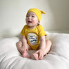 Mustard bodysuit and beanie set